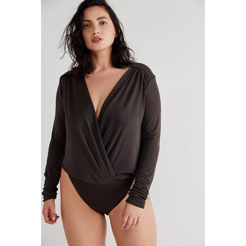 Free People Turnt Bodysuit Under The Trees Olive Green Women's Size XS MSRP $68